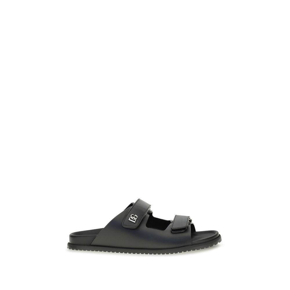 Dolce & Gabbana Black 'Eva' Sandals schwarz