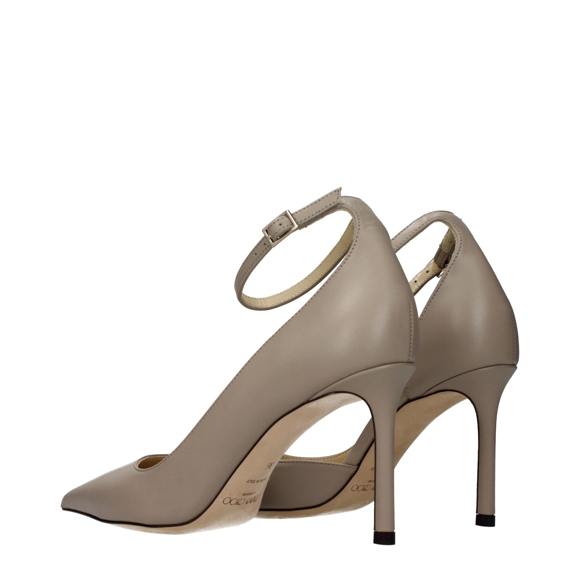 Jimmy Choo Gray Leather High Heel Pumps grau