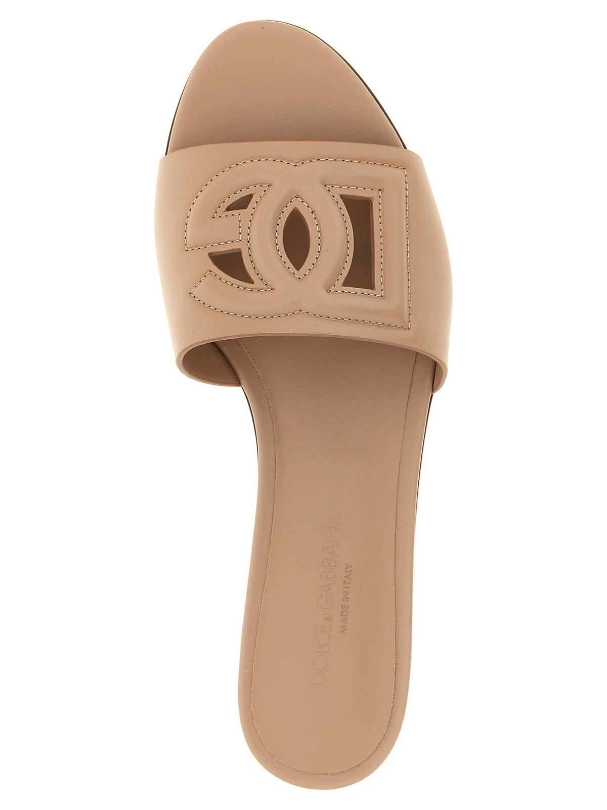 Dolce & Gabbana Beige 'Dg Millennials' Slides