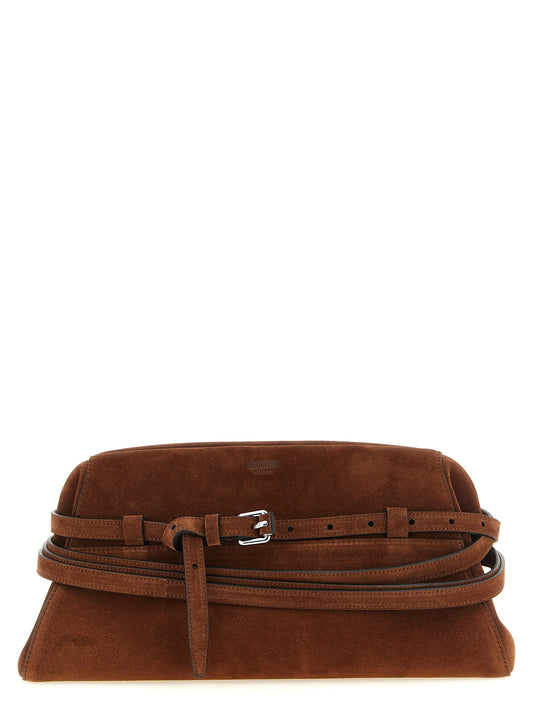 Moschino Brown 'Tie Me' Clutch braun