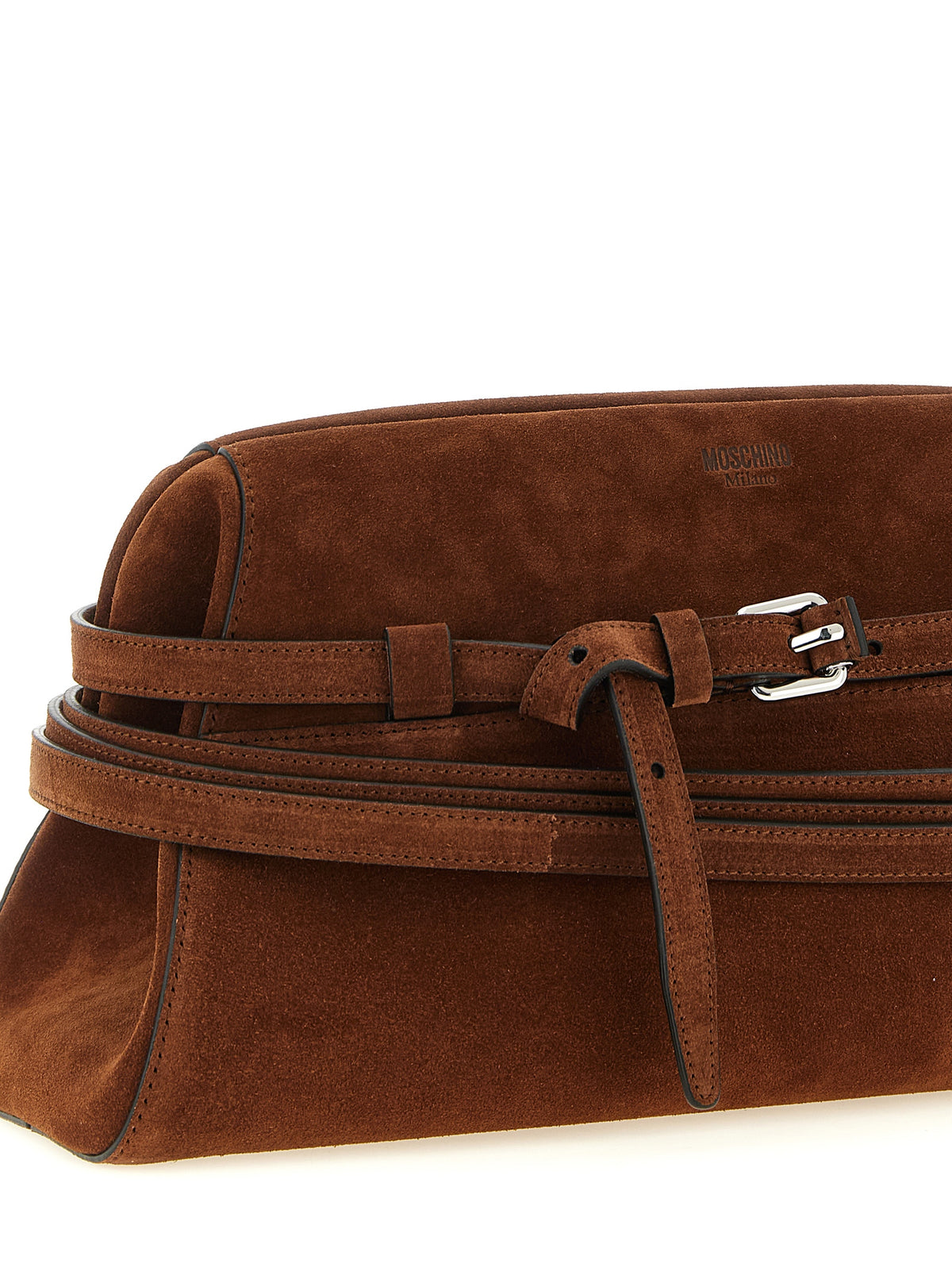 Moschino Brown 'Tie Me' Clutch braun