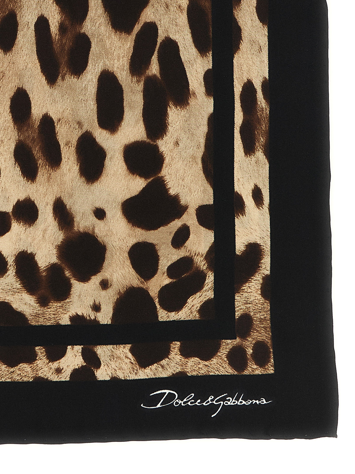 Dolce & Gabbana Brown Silk Scarf braun