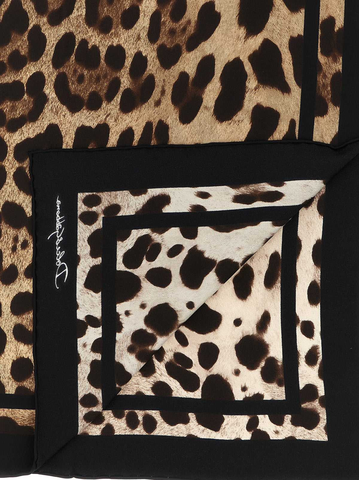 Dolce & Gabbana Brown Silk Scarf braun