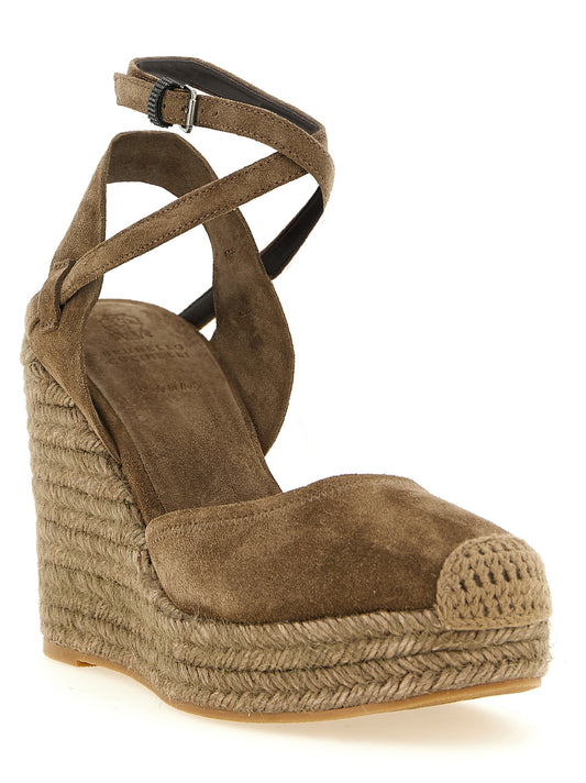 Brunello Cucinelli Brown 'Precious Loop' Sandals braun