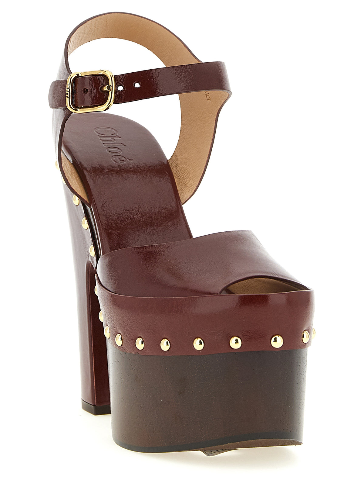 Chloé Bordeaux 'Meret' Sandals