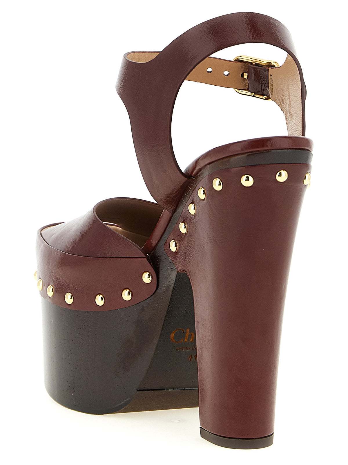 Chloé Bordeaux 'Meret' Sandals