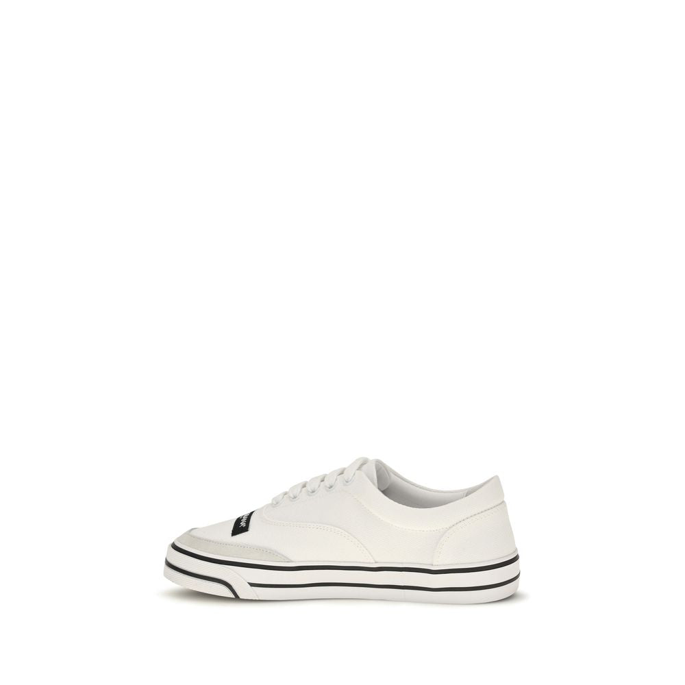 Dolce & Gabbana White Cotton Low Top Sneakers weiss