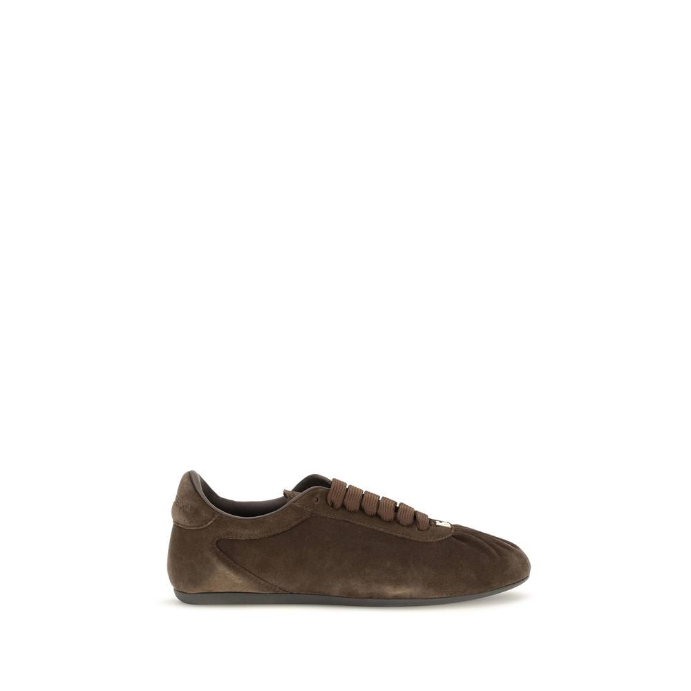 Dolce & Gabbana Brown Suede Leather Low Top Sneakers braun