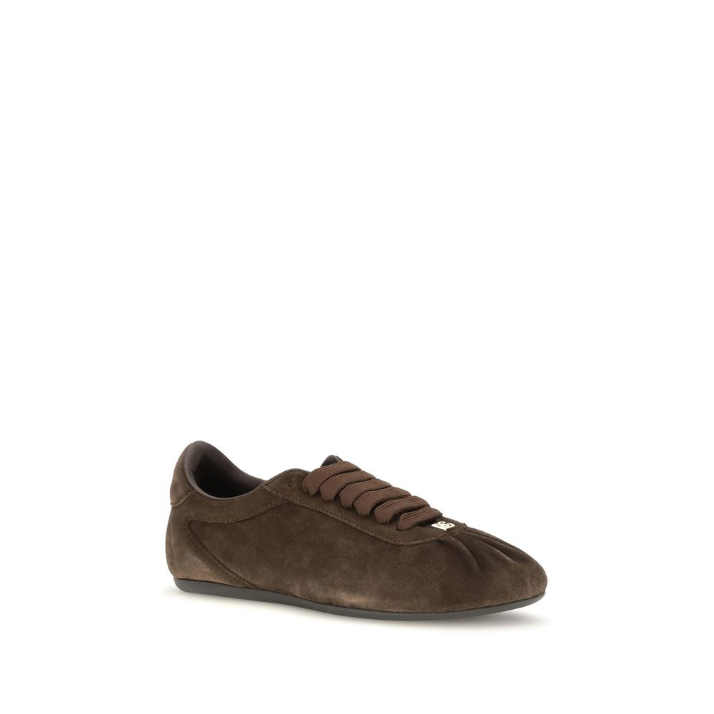 Dolce & Gabbana Brown Suede Leather Low Top Sneakers braun