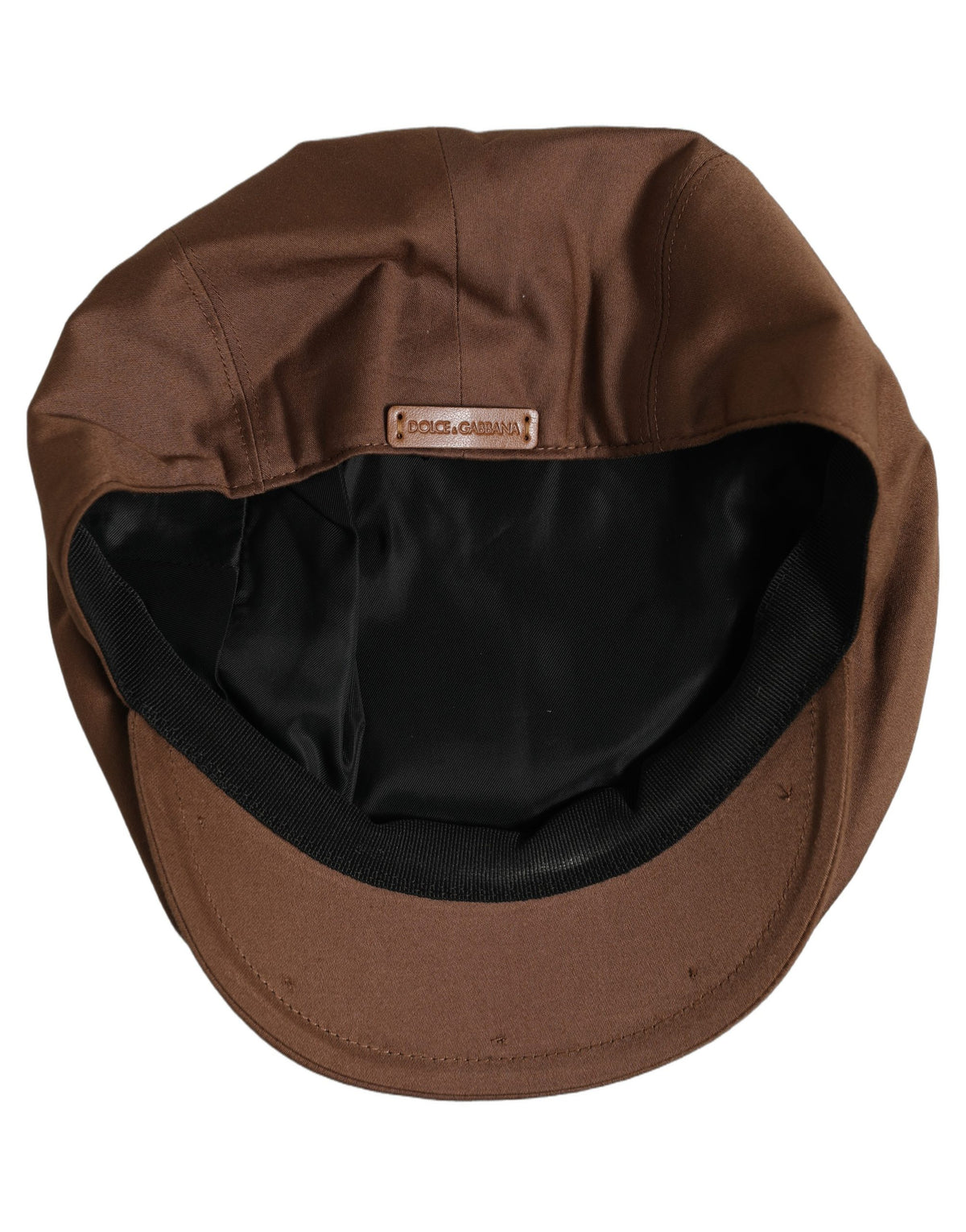 Dolce & Gabbana Men Brown Cotton Newsboy Capello Cabbie Hat braun