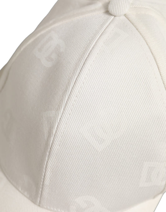 Dolce & Gabbana Men White Cotton Stretch Baseball Capello Hat weiss