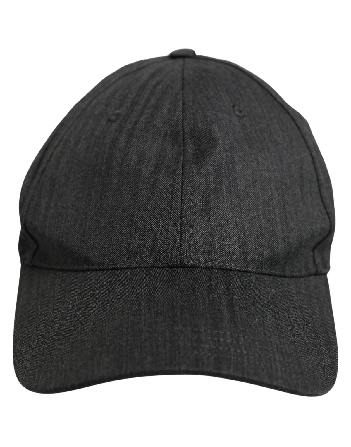 Dolce & Gabbana Men Dark Gray Herringbone Baseball Cap Hat grau