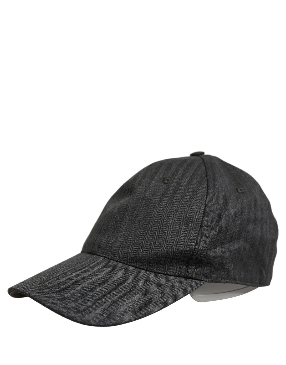 Dolce & Gabbana Men Dark Gray Herringbone Baseball Cap Hat grau