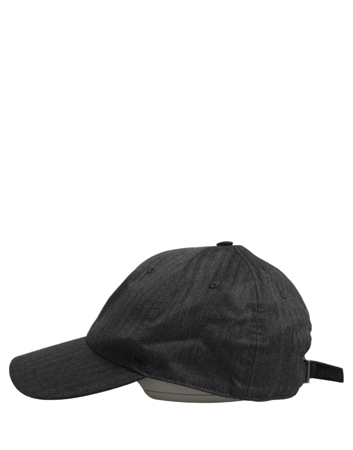 Dolce & Gabbana Men Dark Gray Herringbone Baseball Cap Hat grau