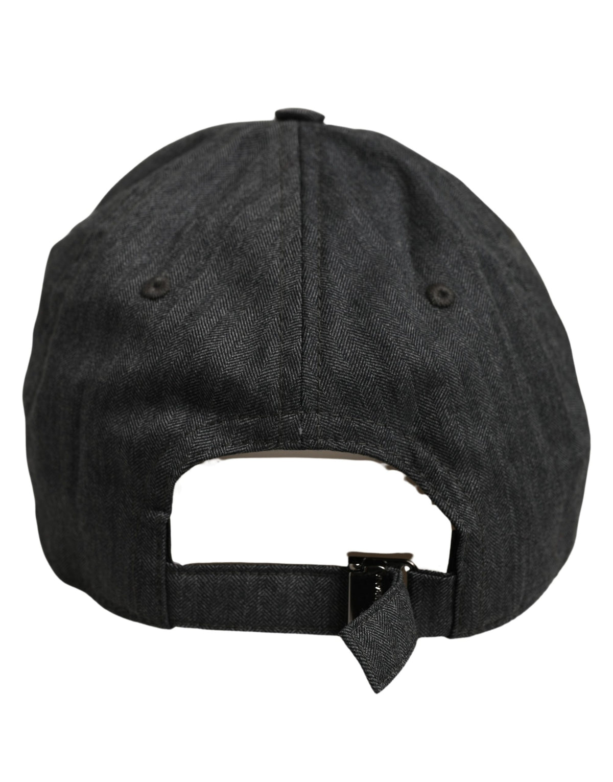 Dolce & Gabbana Men Dark Gray Herringbone Baseball Cap Hat grau