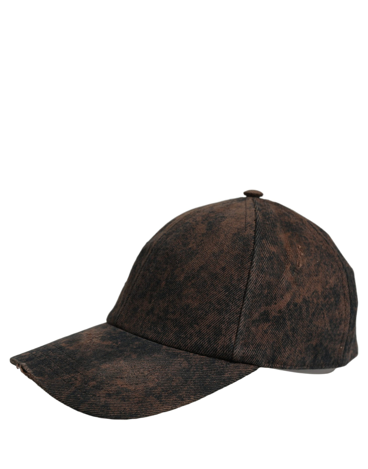 Dolce & Gabbana Men Brown Cotton Distressed Baseball Cap Hat braun