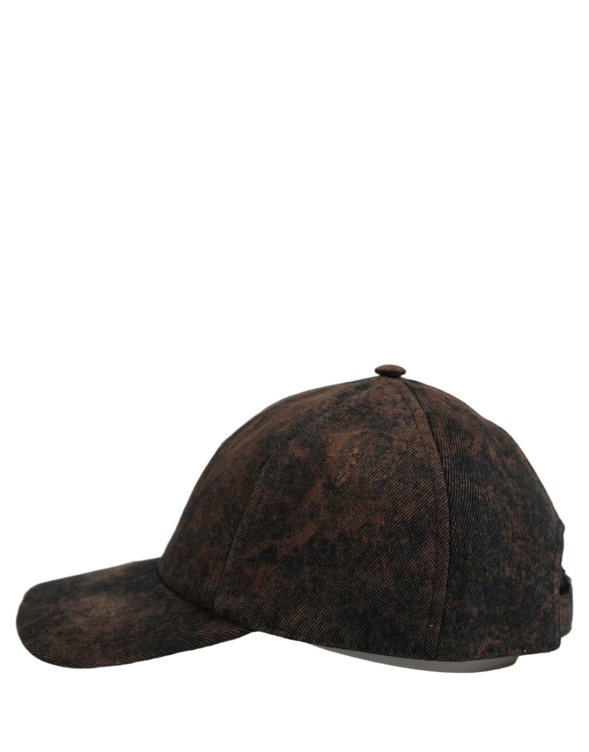 Dolce & Gabbana Men Brown Cotton Distressed Baseball Cap Hat braun