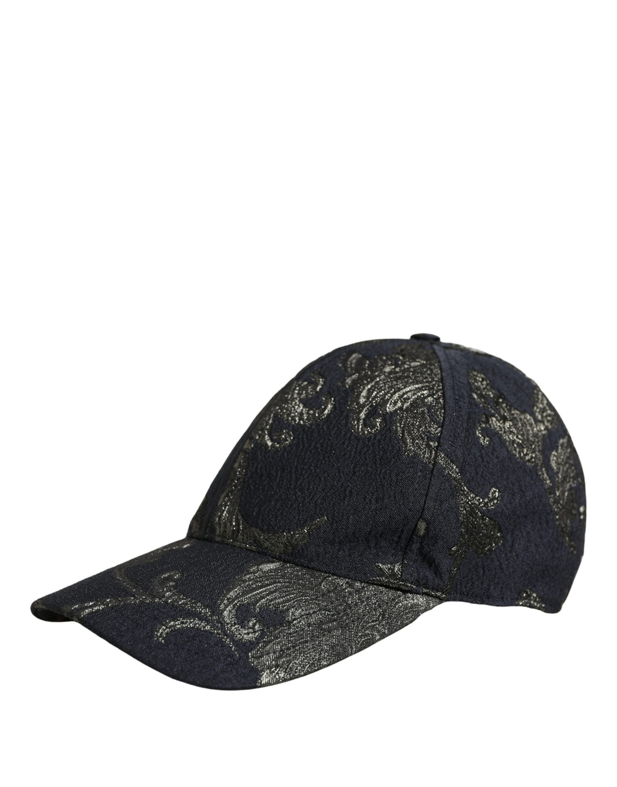 Dolce & Gabbana Men Black Floral Barocco Cotton Baseball Cap Hat schwarz