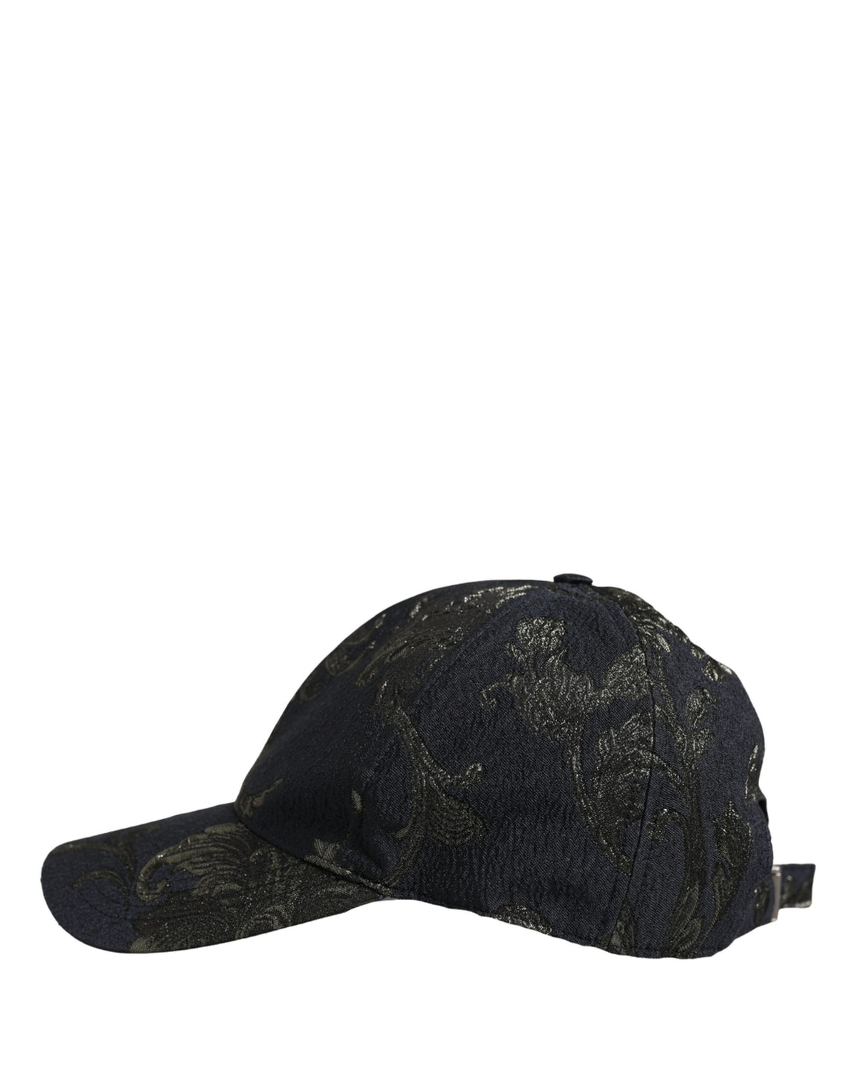 Dolce & Gabbana Men Black Floral Barocco Cotton Baseball Cap Hat schwarz