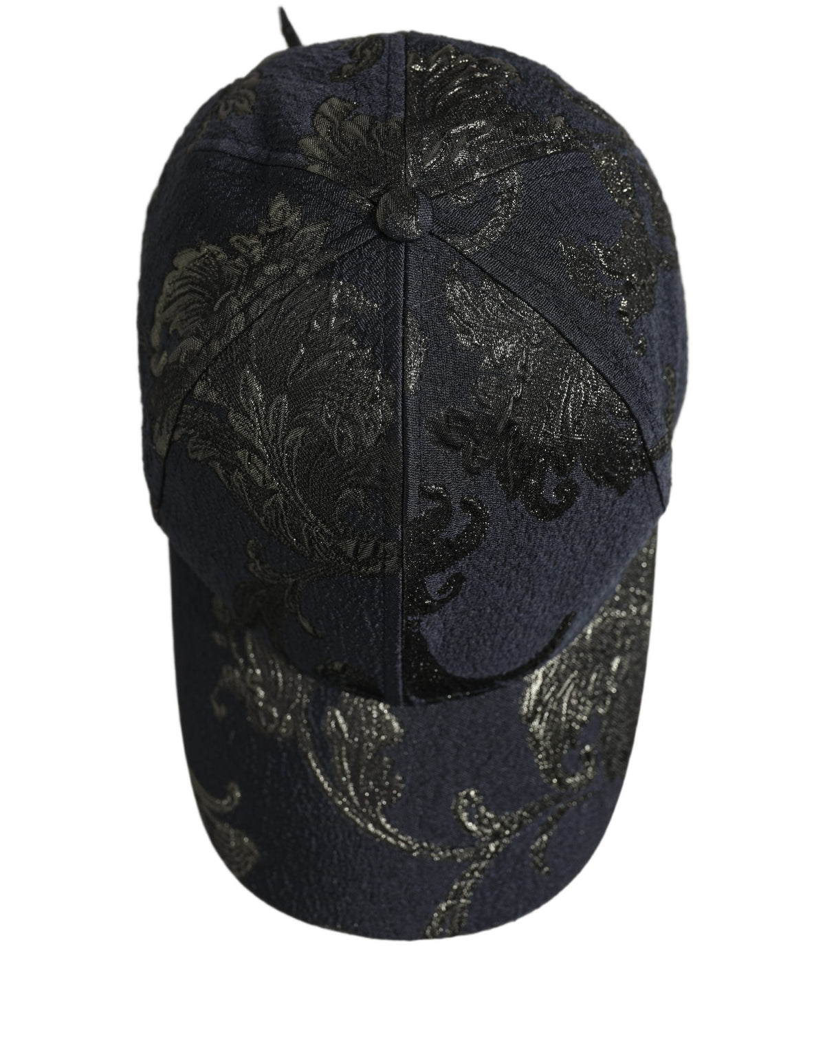 Dolce & Gabbana Men Black Floral Barocco Cotton Baseball Cap Hat schwarz