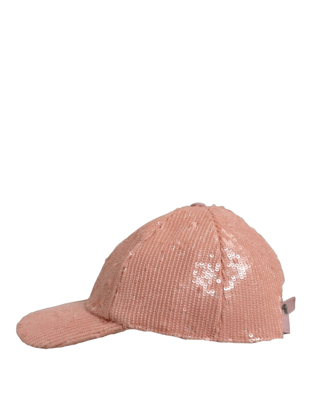 Dolce & Gabbana Men Pink Cotton Sequin Baseball Cap 6 Panels Hat rosa