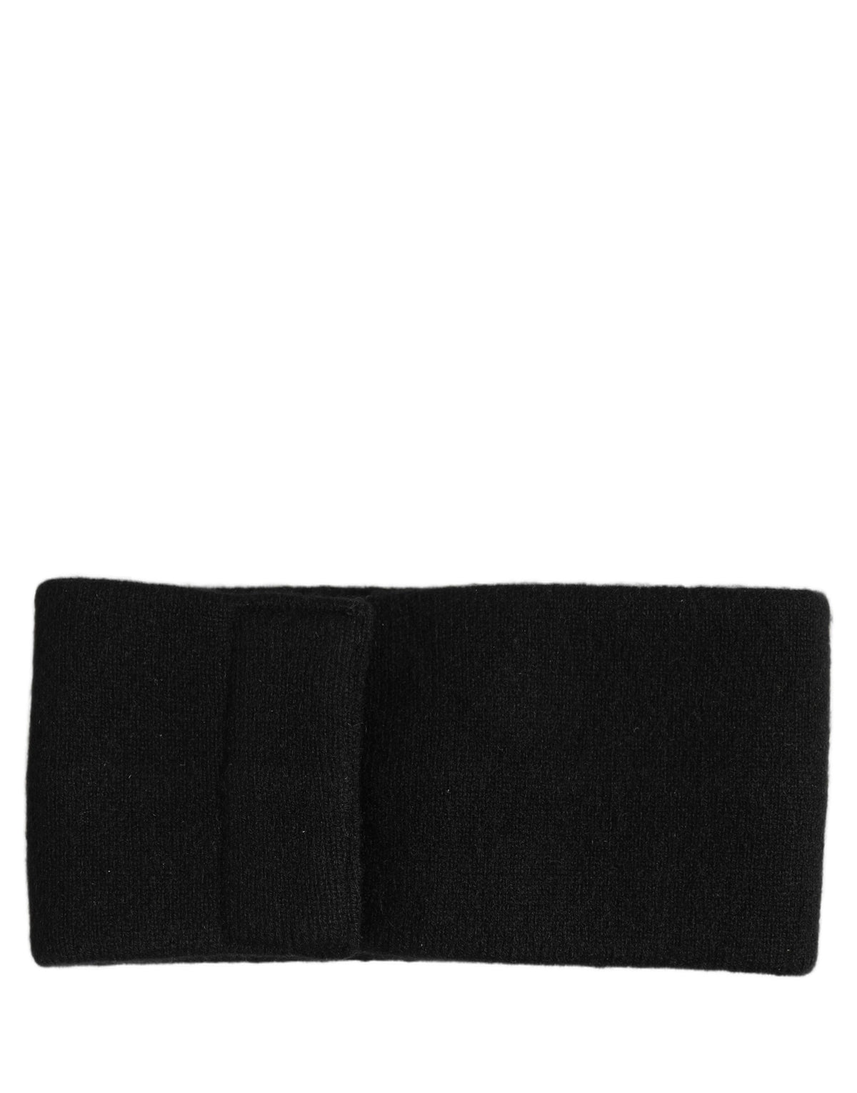 Dolce & Gabbana Men Black Cashmere Knitted Logo Head Band One Size schwarz