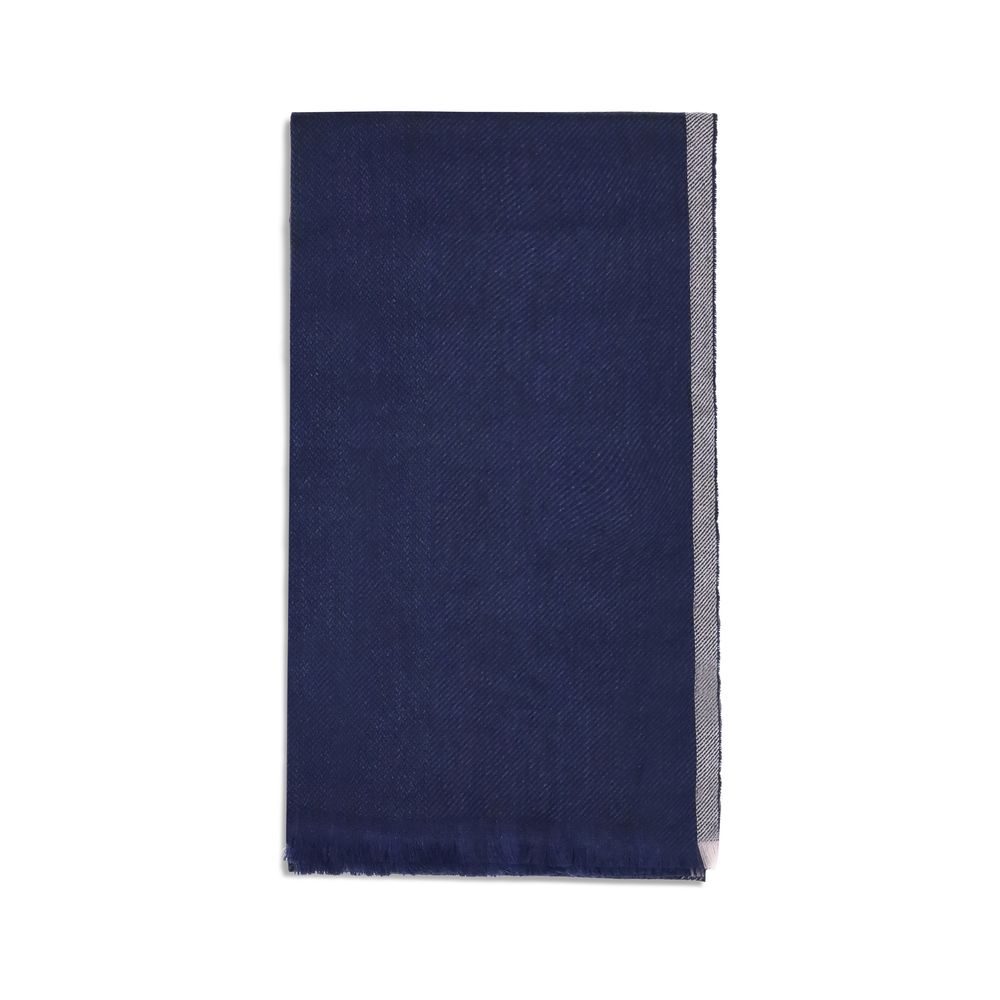Brunello Cucinelli Blue Cashmere Scarf blau