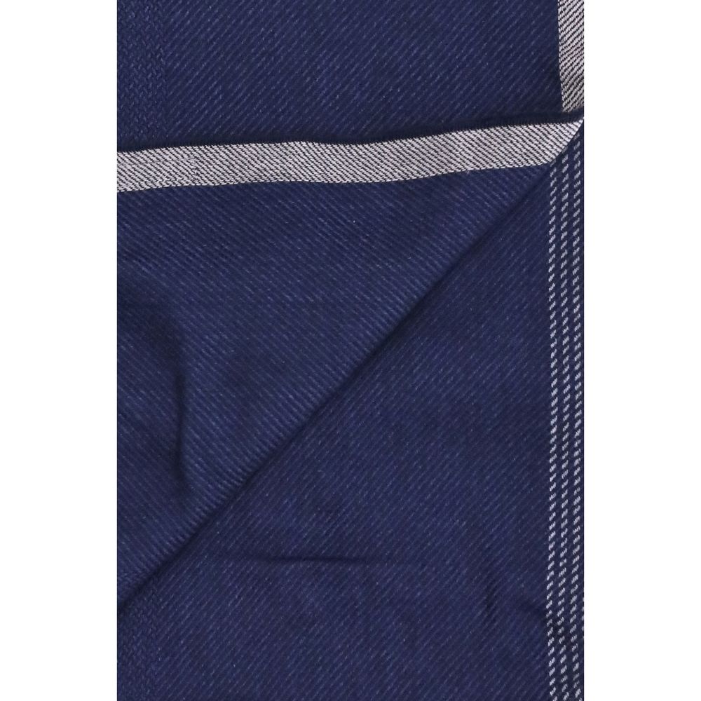 Brunello Cucinelli Blue Cashmere Scarf blau