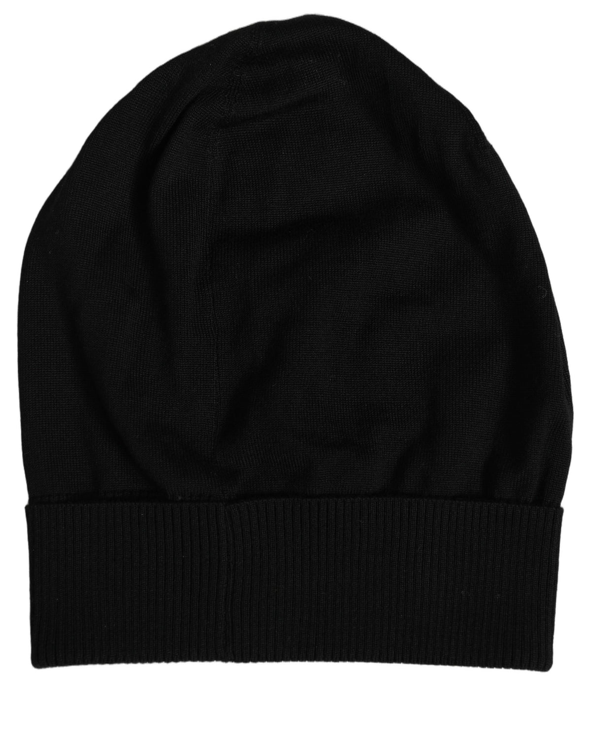 Dolce & Gabbana Men Black Wool Knitted Winter Beanie Capello One Hat schwarz