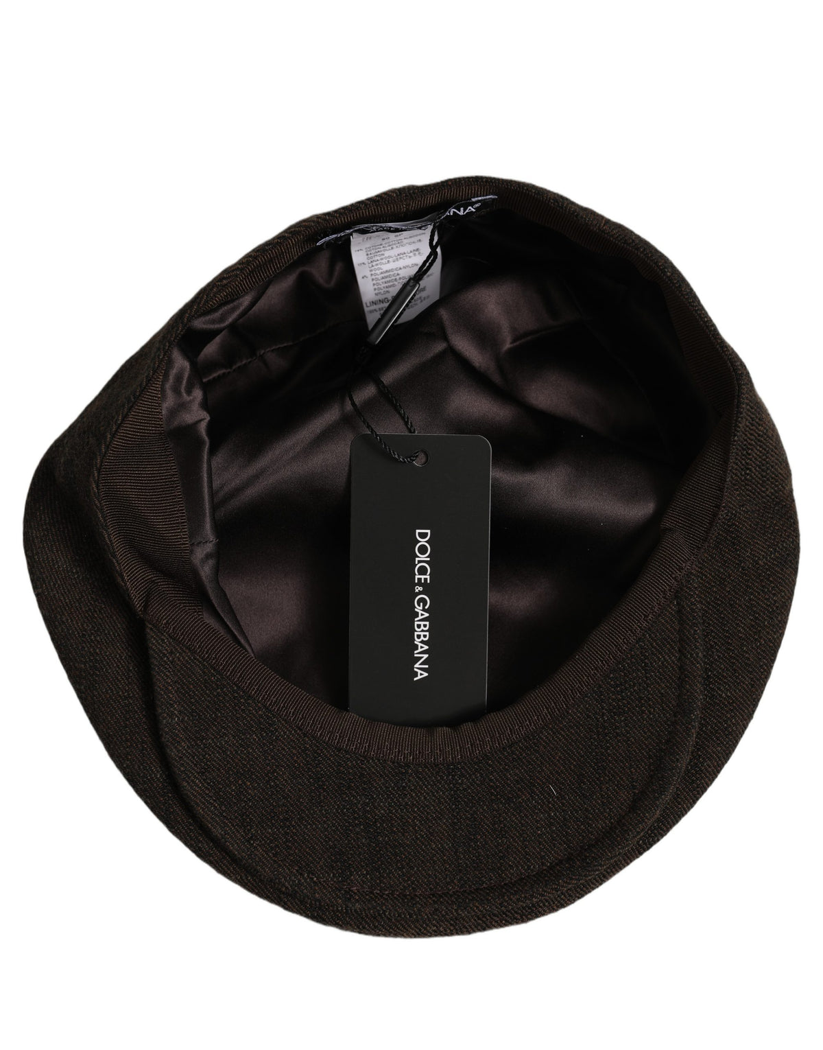 Dolce & Gabbana Men Brown Cotton Flat Cloth Newsboy Cap Hat braun
