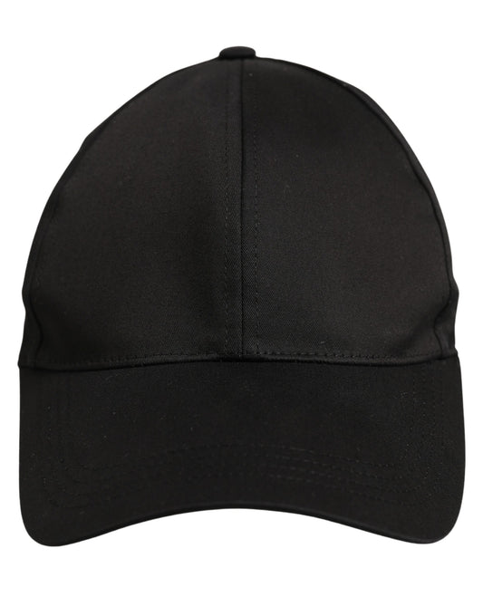 Dolce & Gabbana Men Black Cotton Baseball Cap 6 Panels Hat schwarz