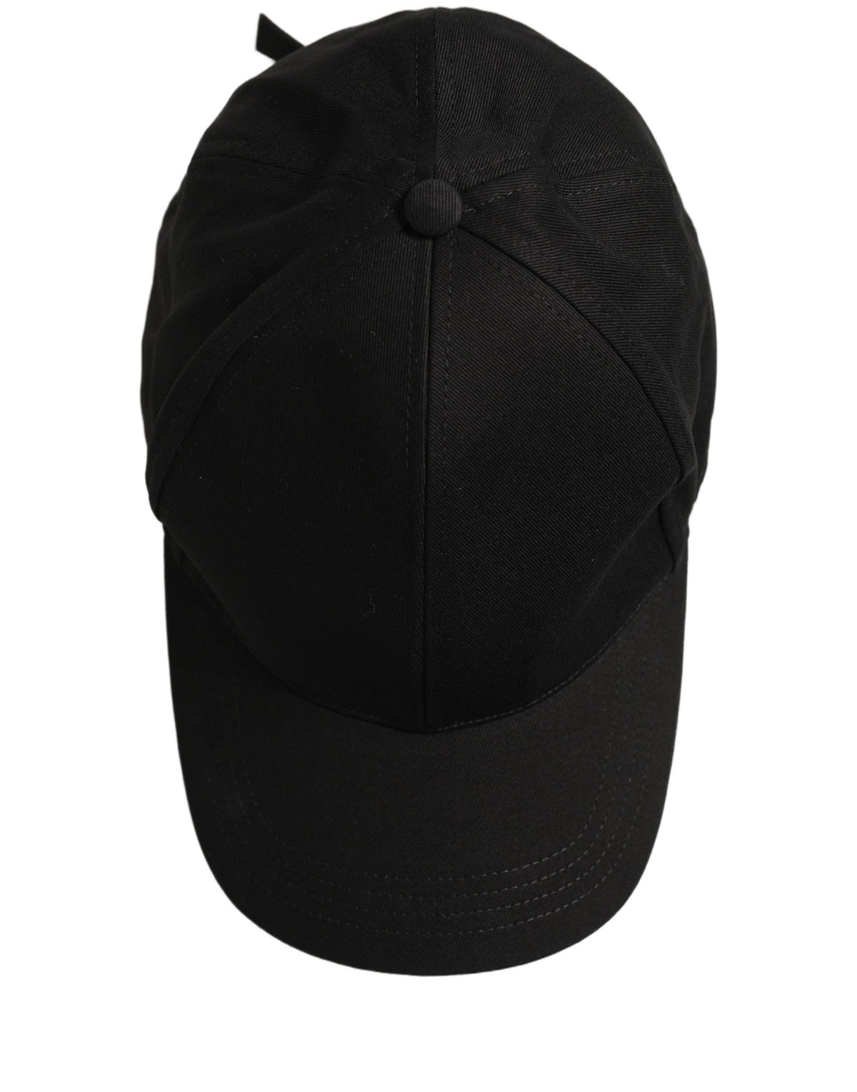 Dolce & Gabbana Men Black Cotton Baseball Capello 6 Panels Hat schwarz