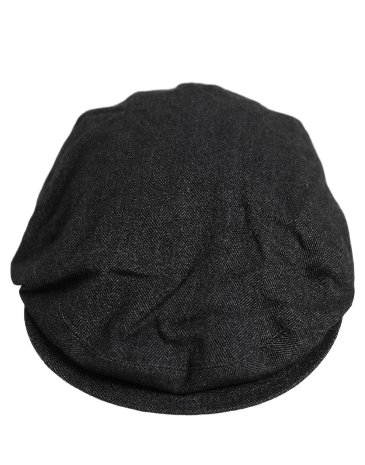 Dolce & Gabbana Men Black Cotton Flat Cloth Newsboy Cap Hat schwarz
