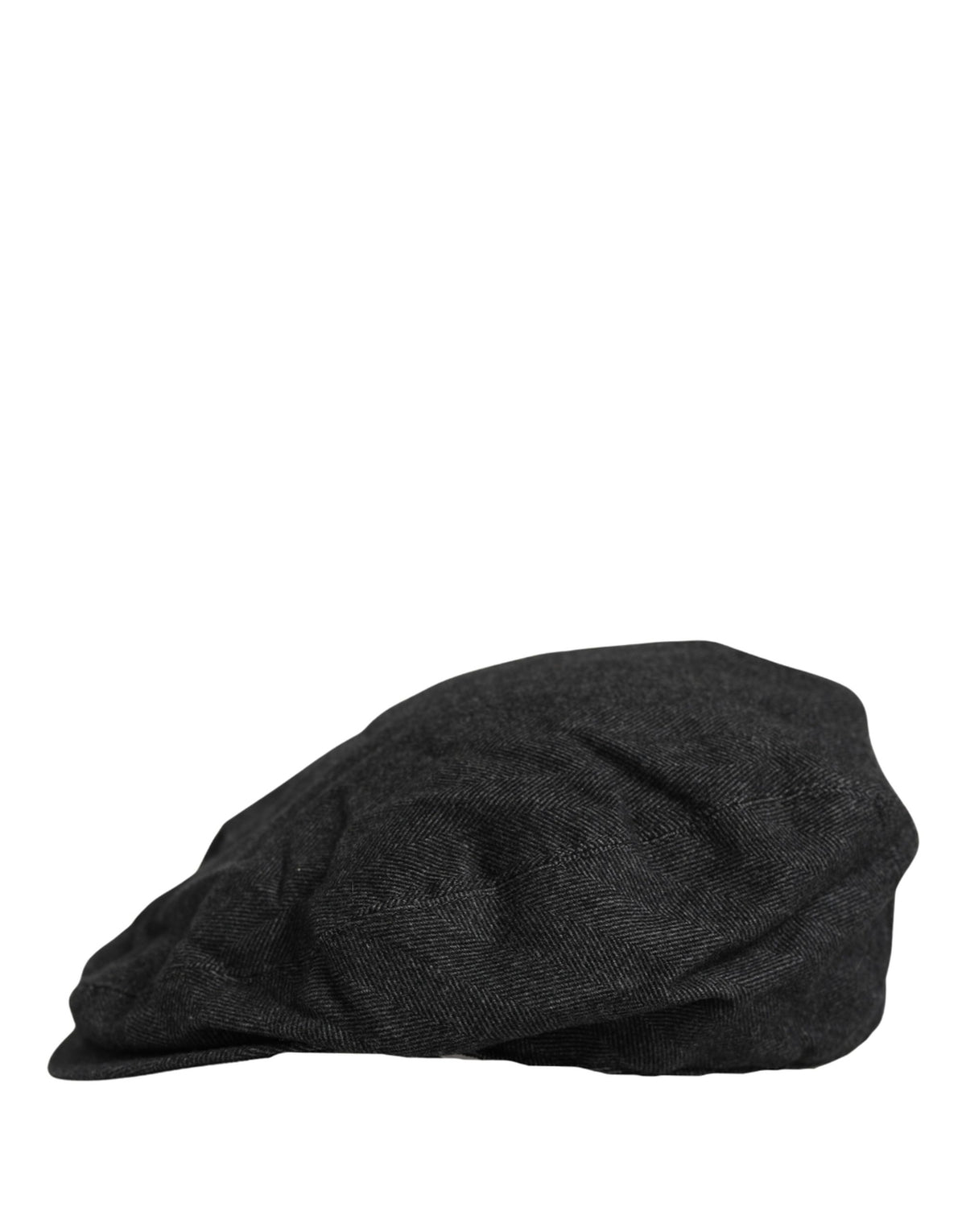 Dolce & Gabbana Men Black Cotton Flat Cloth Newsboy Cap Hat schwarz