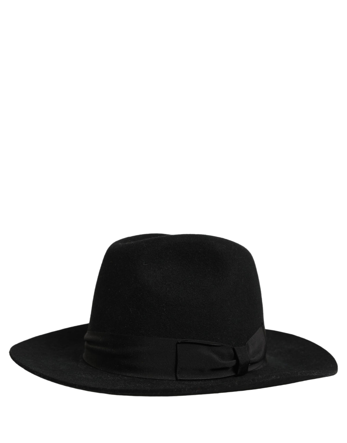Dolce & Gabbana Men Black Classic Wide Brim Fedora Capello Hat schwarz