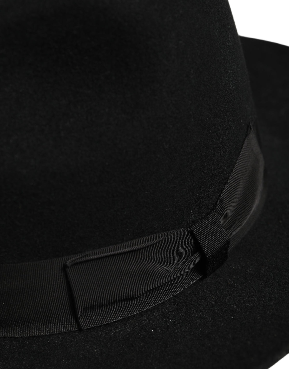 Dolce & Gabbana Men Black Classic Wide Brim Fedora Capello Hat schwarz