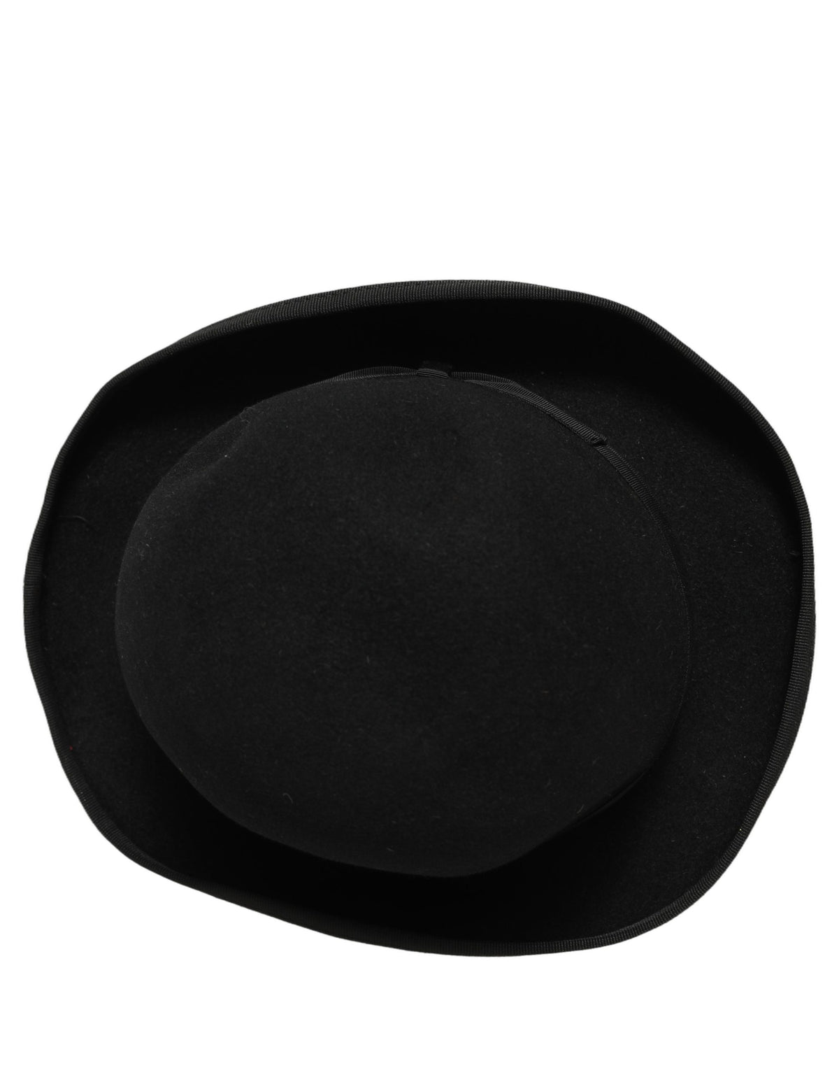 Dolce & Gabbana Men Black Rabbit Fur Felt Bowler Capello Hat schwarz