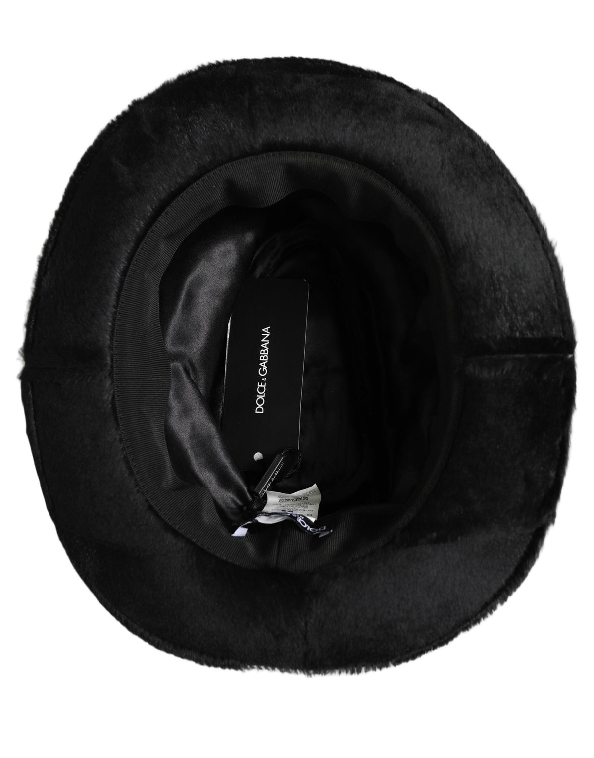 Dolce & Gabbana Men Black Classic Wide Brim Fedora Capello Hat schwarz