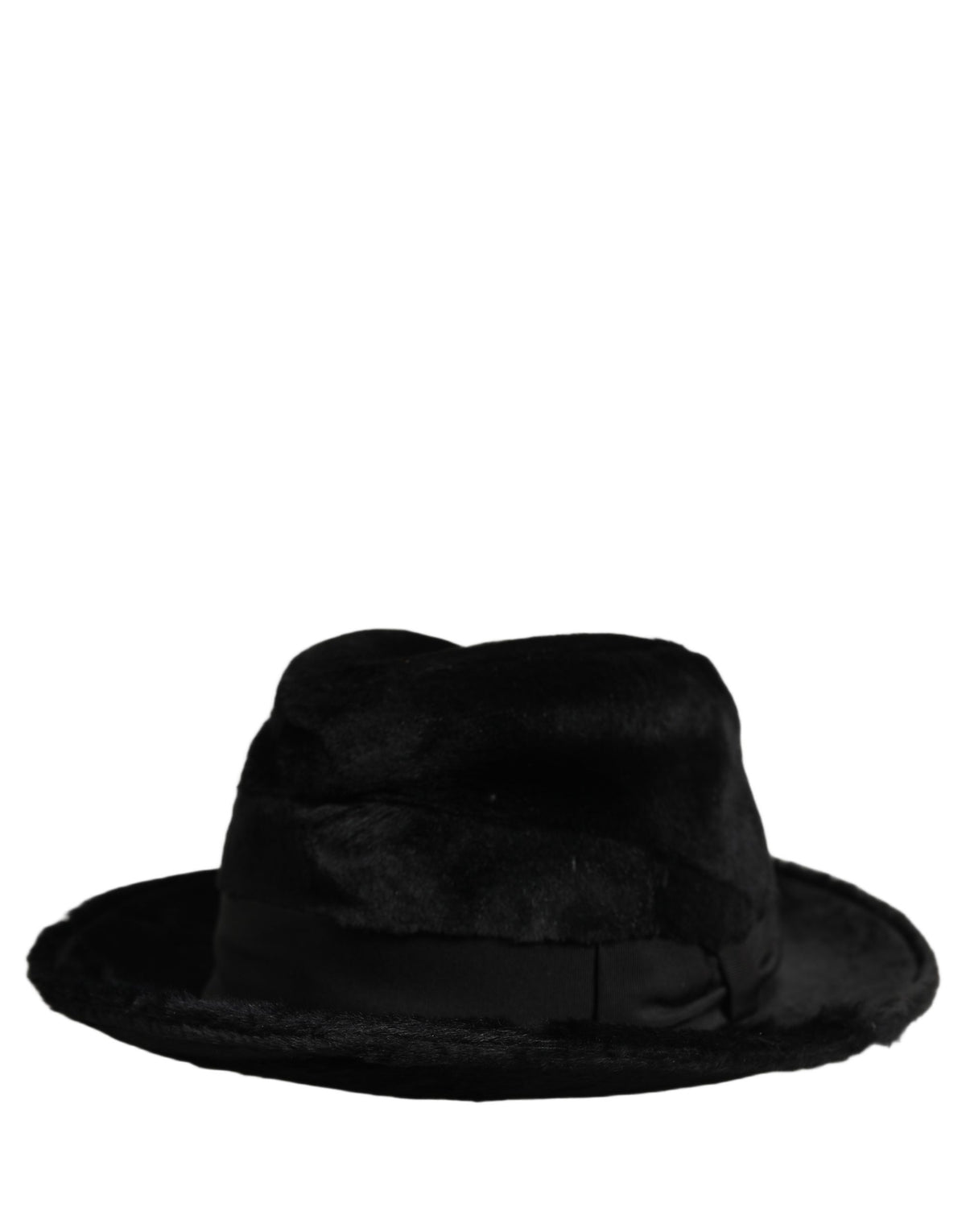 Dolce & Gabbana Men Black Classic Wide Brim Fedora Capello Hat schwarz