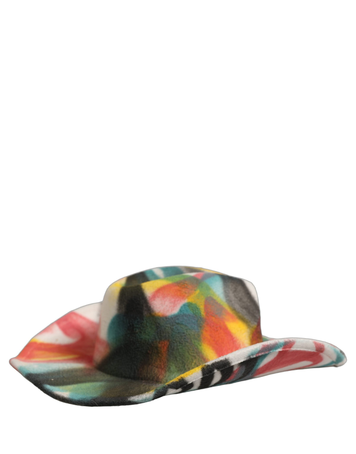 Dolce & Gabbana Men White Graffiti Wide Brim Fedora Capello Hat weiss