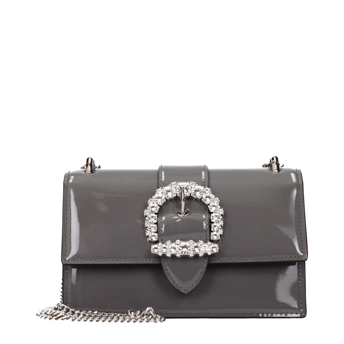 Jimmy Choo Gray Leather Shoulder Bag grau