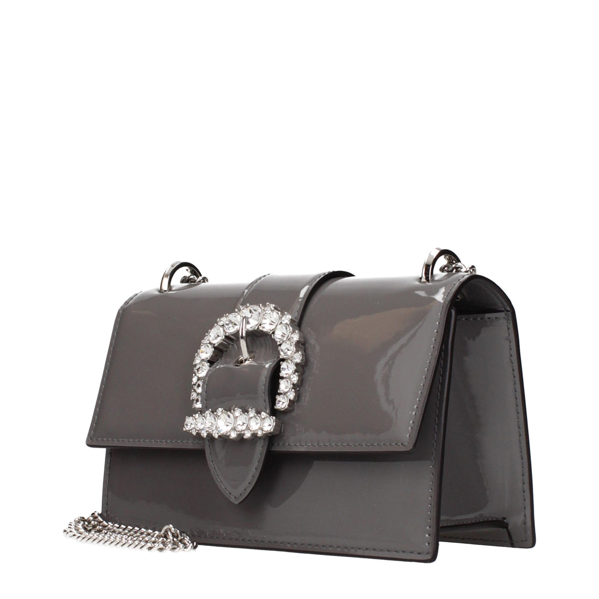 Jimmy Choo Gray Leather Shoulder Bag grau