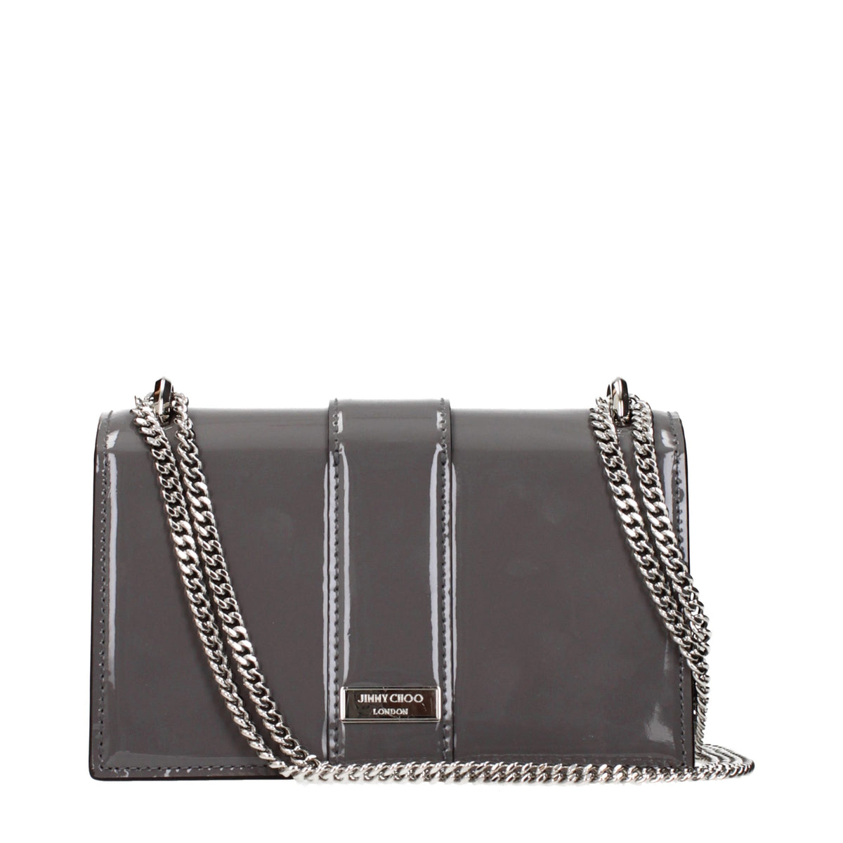 Jimmy Choo Gray Leather Shoulder Bag grau
