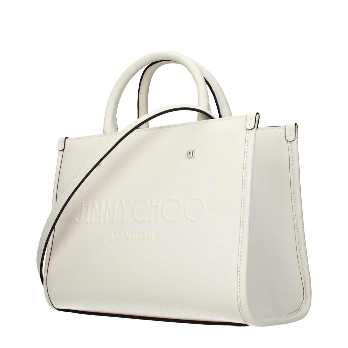 Jimmy Choo White Leather Handbag weiss