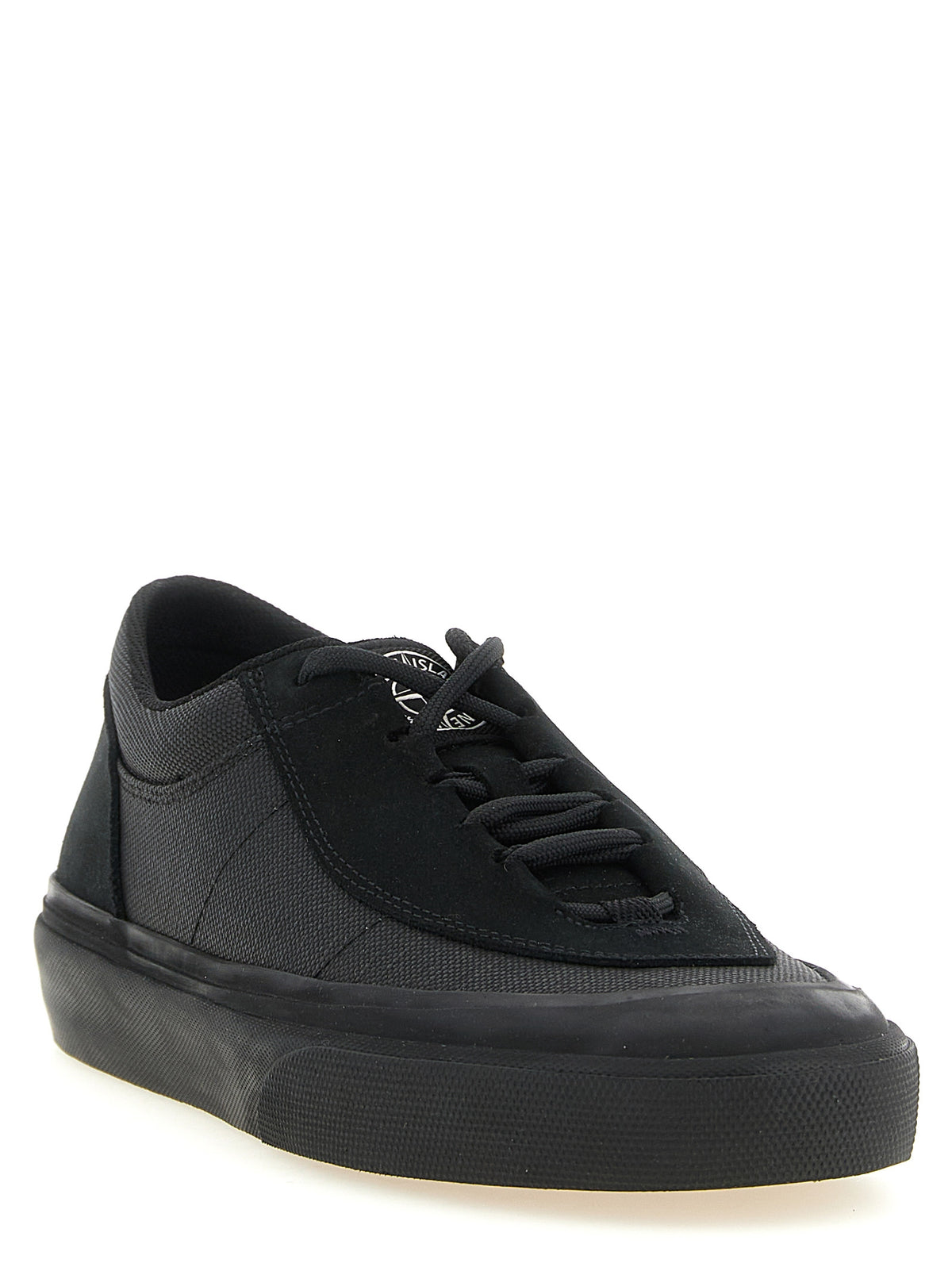 Stone Island Black Cotton Low Top Sneakers schwarz