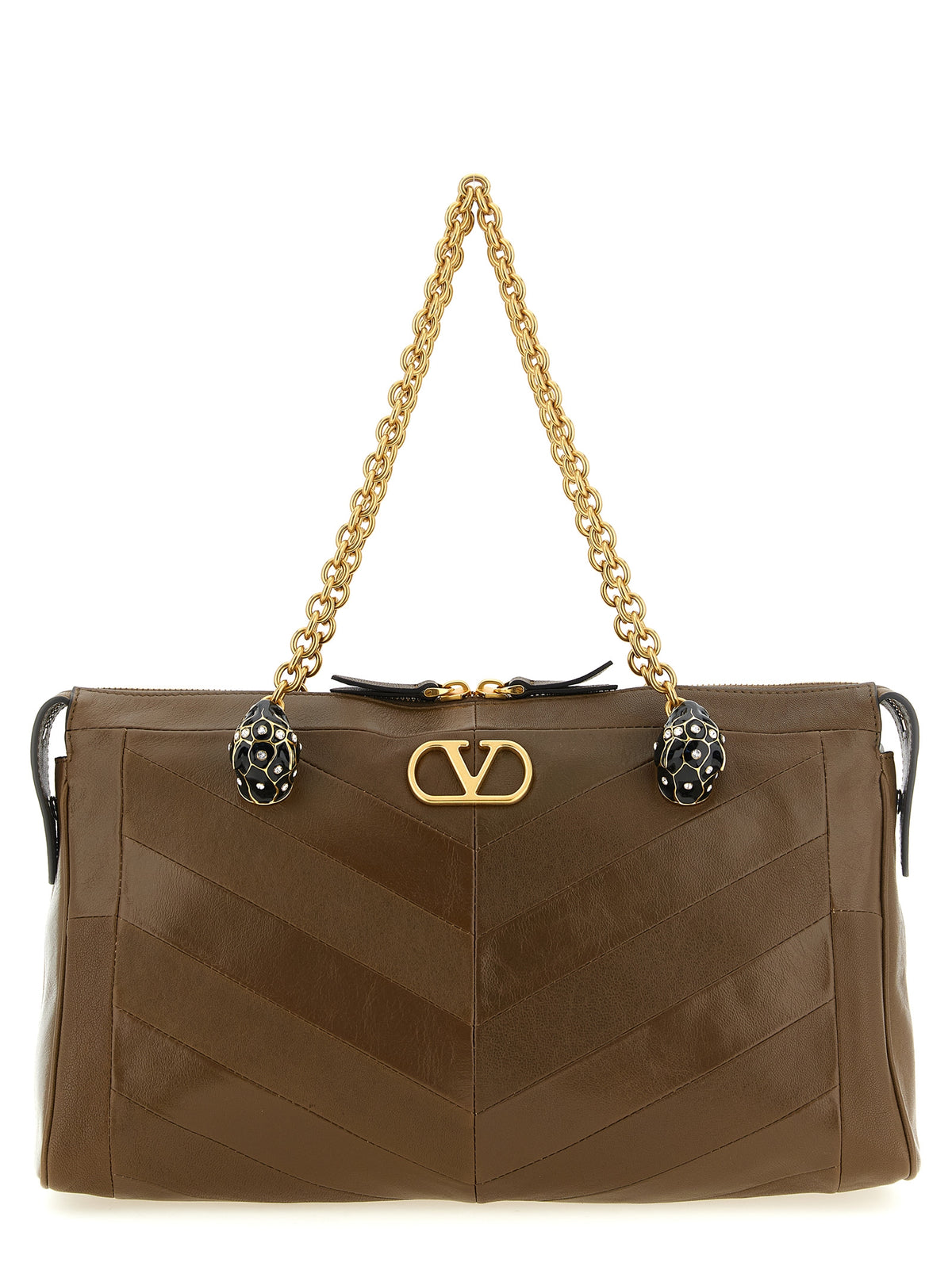 Valentino Garavani Brown 'Panthea' Medium Shoulder Bag braun