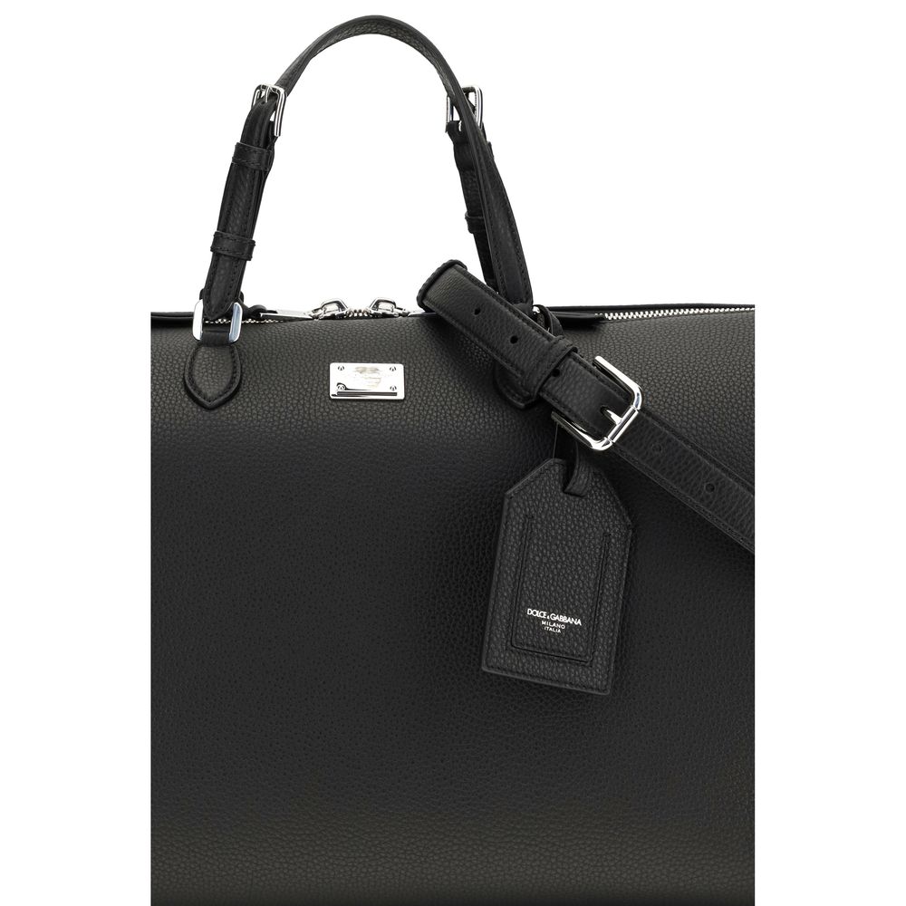 Dolce & Gabbana Black Leather Luggage And Travel schwarz