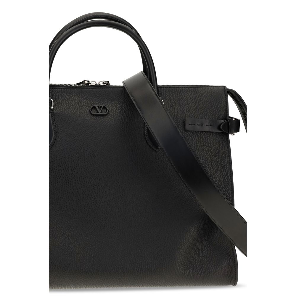 Valentino Garavani Black 'Antibes' Large Handbag schwarz