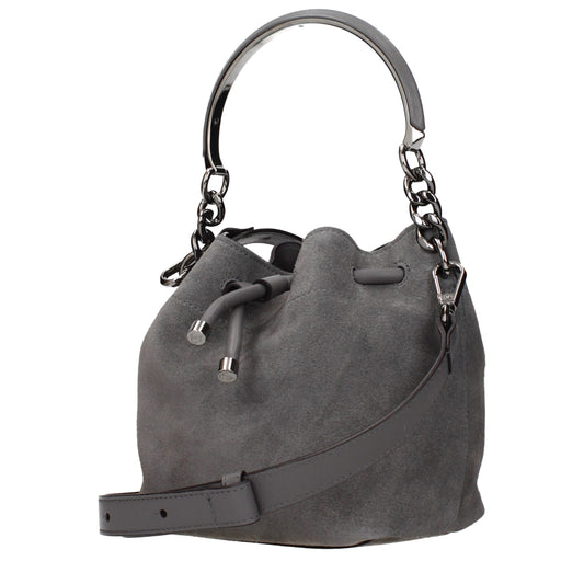 Jimmy Choo Gray Leather Handbag grau
