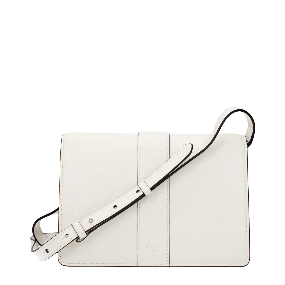 Jimmy Choo White Leather Crossbody Bag weiss